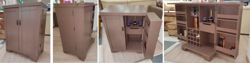 Винный шкаф-консоль со встроенным винным холодильником фото 7